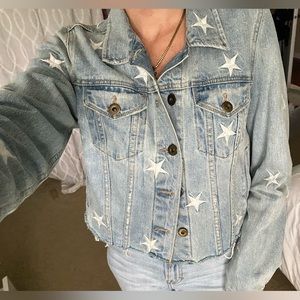 Pistola Star Cropped Denim Jean Jacket